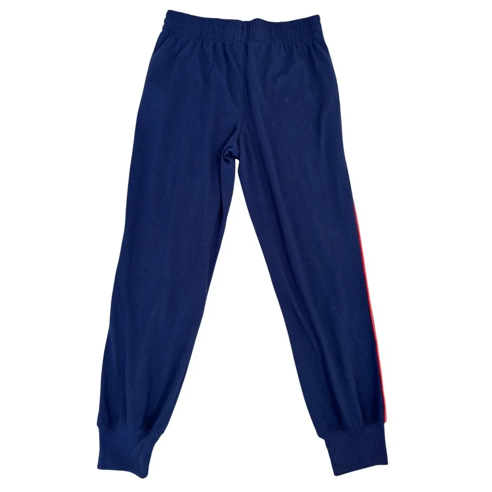 Gap Kids Boys Navy Blue Red Stripe Sleep Jogger Pajama Pants Size 8 130cm